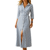Long Summer Dress for Women with Short Sleeve Lightweight Fabric